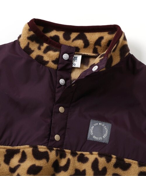 BREEZE（ブリーズ）の「【セットアップ可】総柄フリーススナッププルオーバー_ジュニア対応（スウェット・キッズ・ブラック/ベージュ・90/100/110/120/130/140/150）」の13枚目の写真