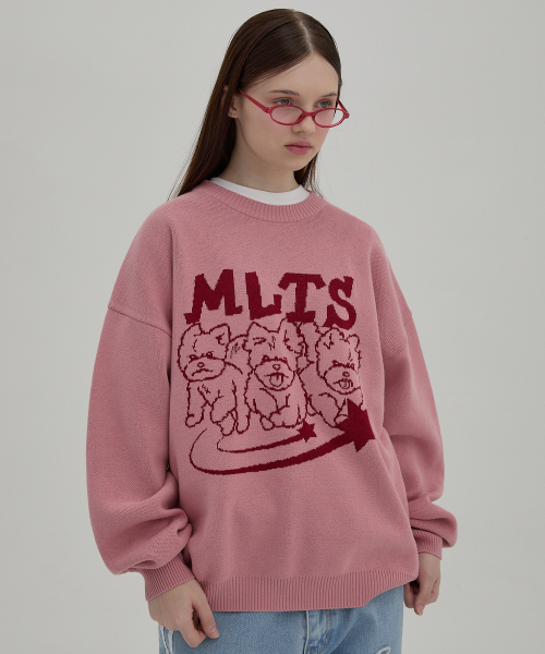 WaiKei(ワイケイ)の「MLTSライングラフィックニットピンク(ニット/セーター・レディース・その他・1/2)」の3枚目の写真