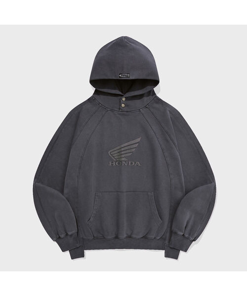 PHYPS MOTORCYCLE(フィップスモーターサイクル)の「Vintage Cutoff Hoodie PG Blue Charcoal(パーカー・レディース・その他・LARGE/MEDIUM/SMALL/X-LARGE)」の1枚目の写真