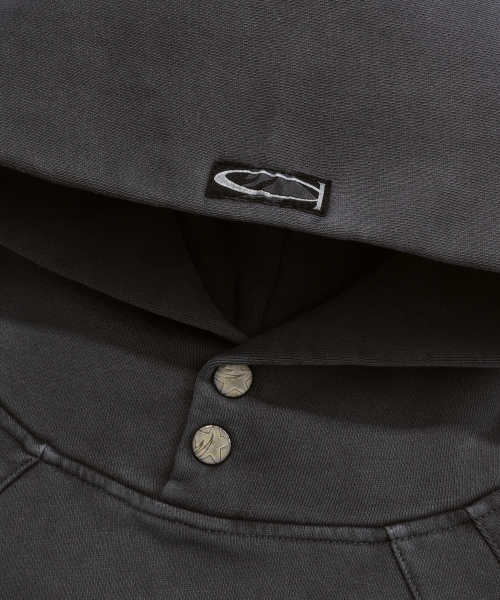 PHYPS MOTORCYCLE(フィップスモーターサイクル)の「Vintage Cutoff Hoodie PG Blue Charcoal(パーカー・レディース・その他・LARGE/MEDIUM/SMALL/X-LARGE)」の3枚目の写真