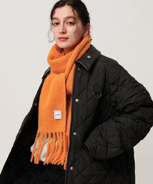 mylab（マイラブ）の「＜mylab＞アルパカ ステッチマフラー（マフラー・レディース・ピンク/モカ/オレンジ・FREE）」の3枚目の写真