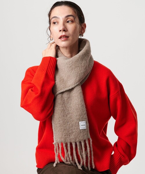 STAR TEAM mahair scarf スターチーム マフラー 赤ピンク STAR TEAM mahair scarf スターチーム マフラー 赤ピンク STAR TEAM