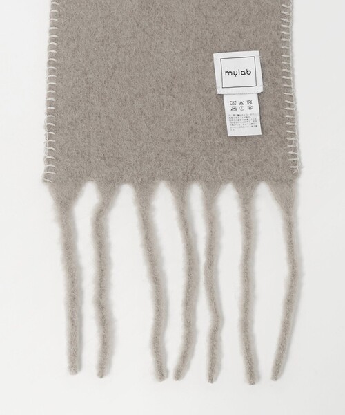 mylab（マイラブ）の「＜mylab＞アルパカ ステッチマフラー（マフラー・レディース・ピンク/モカ/オレンジ・FREE）」の10枚目の写真
