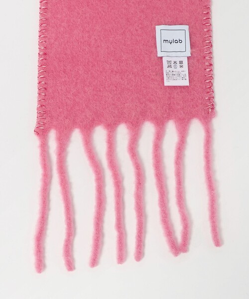 mylab（マイラブ）の「＜mylab＞アルパカ ステッチマフラー（マフラー・レディース・ピンク/モカ/オレンジ・FREE）」の14枚目の写真