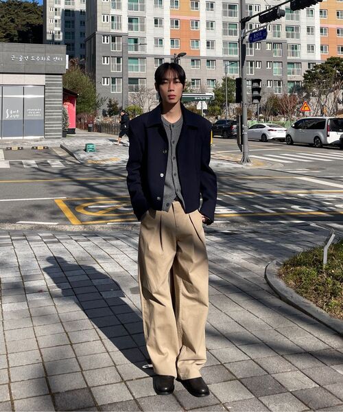 P.IN.O(ピインオ)の「776 コットンワンタックワイドパンツ(その他パンツ・メンズ・ホワイト/サンドベージュ/ベージュ/ライトブラウン/ブラック/ライトベージュ・SMALL/MEDIUM/LARGE/X-LARGE)」の13枚目の写真