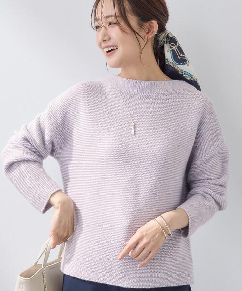 INDIVI（インディヴィ）の「【洗える／大人ラメ】カラーMIXボトルネックニット（ニット/セーター・レディース・ライトグリーン系/パープル系1/サックスブルー系3・05/38/34/15 /13/19）」の3枚目の写真