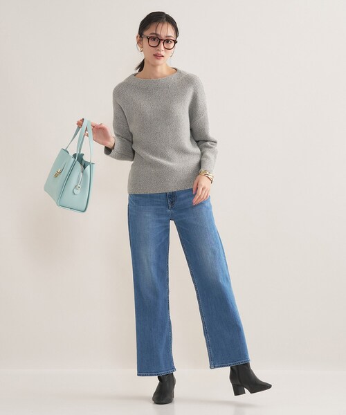 INDIVI（インディヴィ）の「【洗える／大人ラメ】カラーMIXボトルネックニット（ニット/セーター・レディース・ライトグリーン系/パープル系1/サックスブルー系3・05/38/34/15 /13/19）」の20枚目の写真