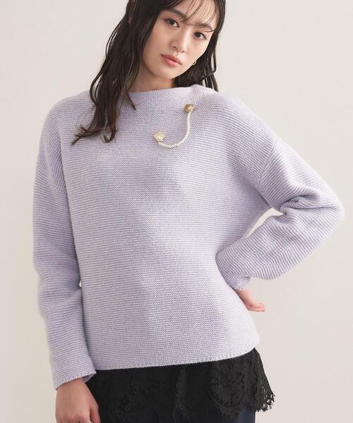 INDIVI（インディヴィ）の「【洗える／大人ラメ】カラーMIXボトルネックニット（ニット/セーター・レディース・ライトグリーン系/パープル系1/サックスブルー系3・05/38/34/15 /13/19）」の12枚目の写真