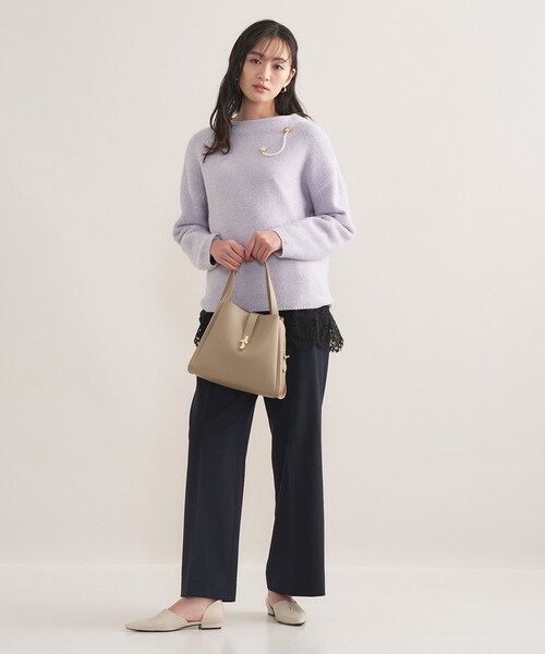 INDIVI（インディヴィ）の「【洗える／大人ラメ】カラーMIXボトルネックニット（ニット/セーター・レディース・ライトグリーン系/パープル系1/サックスブルー系3・05/38/34/15 /13/19）」の13枚目の写真