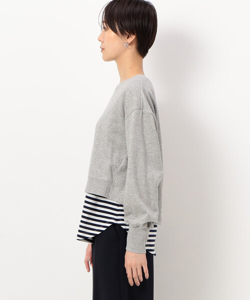 COMME CA(コムサ)の「〔 TALLサイズ 〕 【レイヤード】ミニ裏毛 プルオーバー(スウェット・レディース・カーキ/トップグレー/ネイビー・13号/15号)」の11枚目の写真