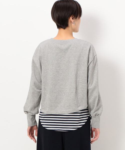 COMME CA(コムサ)の「〔 TALLサイズ 〕 【レイヤード】ミニ裏毛 プルオーバー(スウェット・レディース・カーキ/トップグレー/ネイビー・13号/15号)」の12枚目の写真