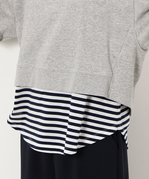 COMME CA(コムサ)の「〔 TALLサイズ 〕 【レイヤード】ミニ裏毛 プルオーバー(スウェット・レディース・カーキ/トップグレー/ネイビー・13号/15号)」の15枚目の写真