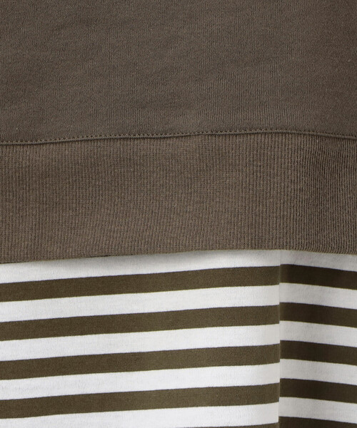 COMME CA(コムサ)の「〔 TALLサイズ 〕 【レイヤード】ミニ裏毛 プルオーバー(スウェット・レディース・カーキ/トップグレー/ネイビー・13号/15号)」の18枚目の写真