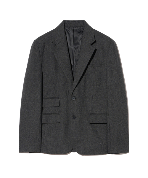 YALE(イェール)の「ヘリテージウールブレザー_ツイルチャコール(テーラードジャケット・レディース・その他・X-LARGE/MEDIUM/LARGE)」の1枚目の写真