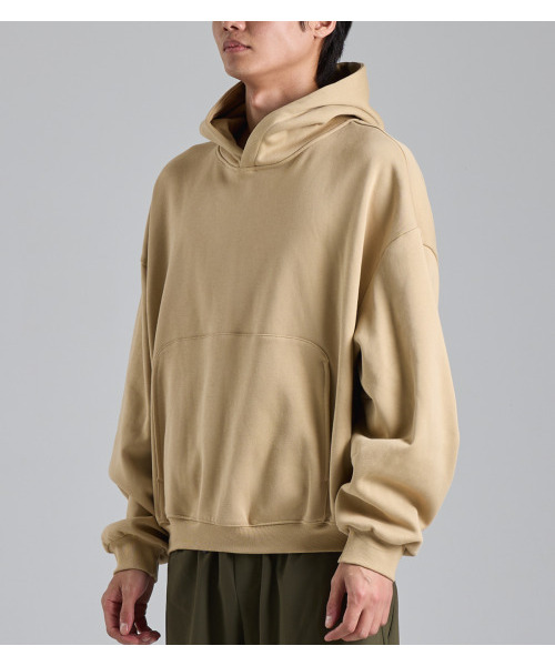 BUTTON SEOUL(ボタンソウル)の「ミニマル起毛フードパーカー(ベージュ)(パーカー・メンズ・その他・MEDIUM/LARGE/X-LARGE)」の3枚目の写真