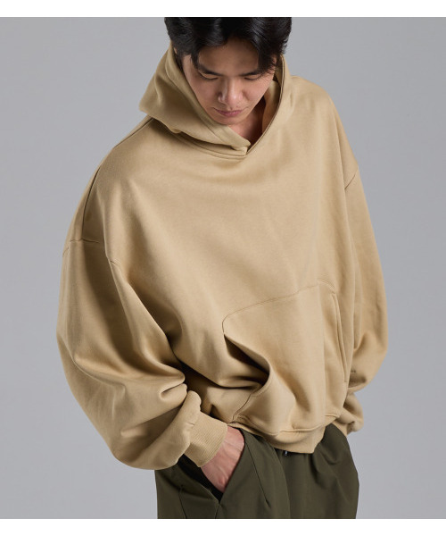 BUTTON SEOUL(ボタンソウル)の「ミニマル起毛フードパーカー(ベージュ)(パーカー・メンズ・その他・MEDIUM/LARGE/X-LARGE)」の7枚目の写真