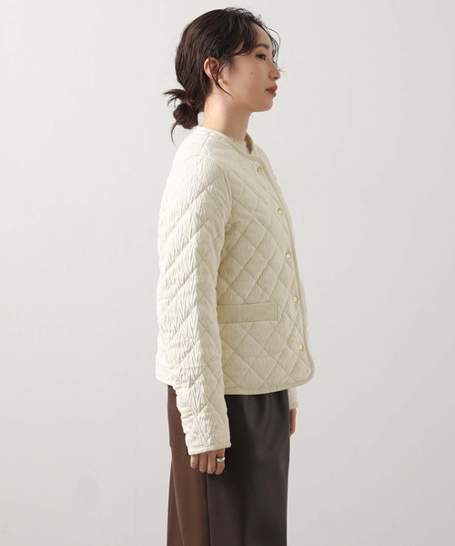 Gready Brilliant（グレディブリリアン）の「ベロアキルトクルージャケット（その他アウター・レディース・オフホワイト・FREE）」の15枚目の写真