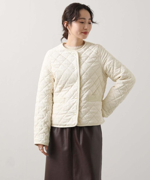 Gready Brilliant（グレディブリリアン）の「ベロアキルトクルージャケット（その他アウター・レディース・オフホワイト・FREE）」の16枚目の写真