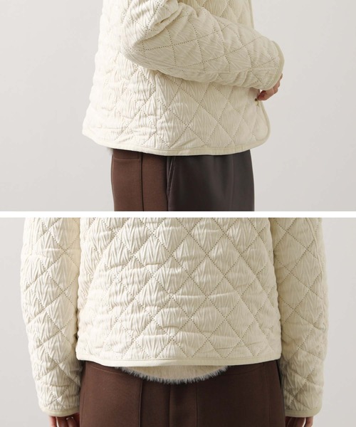 Gready Brilliant（グレディブリリアン）の「ベロアキルトクルージャケット（その他アウター・レディース・オフホワイト・FREE）」の20枚目の写真