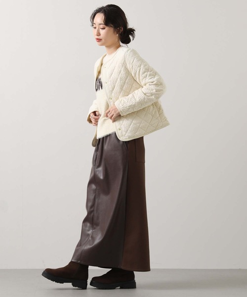 Gready Brilliant（グレディブリリアン）の「ベロアキルトクルージャケット（その他アウター・レディース・オフホワイト・FREE）」の3枚目の写真