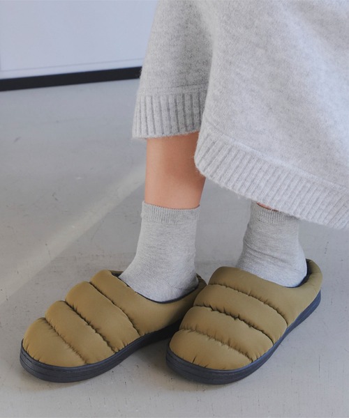 KOBE LETTUCE(コウベレタス)の「モックシューズ ウィンターサンダル(サンダル・レディース・カーキ/ブラック/ベージュ・L/M)」の3枚目の写真