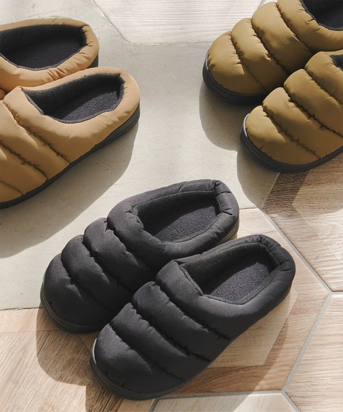 KOBE LETTUCE(コウベレタス)の「モックシューズ ウィンターサンダル(サンダル・レディース・カーキ/ブラック/ベージュ・L/M)」の2枚目の写真