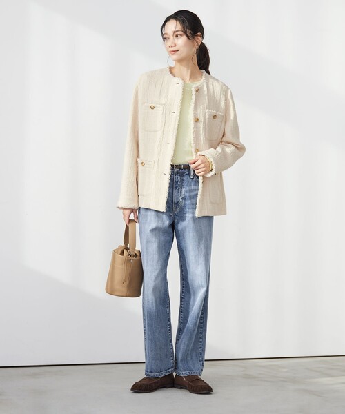 green label relaxing（グリーンレーベルリラクシング）の「［size SHORT/TALLあり］ストレート デニム（デニムパンツ・レディース・オフホワイト/ライトブルー/コバルトブルー・SHORT/34/36/38/40/42/44/46/TALL）」の9枚目の写真