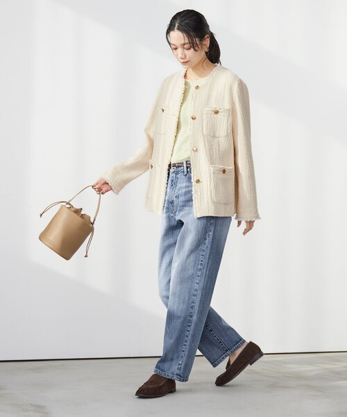 green label relaxing（グリーンレーベルリラクシング）の「［size SHORT/TALLあり］ストレート デニム（デニムパンツ・レディース・オフホワイト/ライトブルー/コバルトブルー・SHORT/34/36/38/40/42/44/46/TALL）」の8枚目の写真
