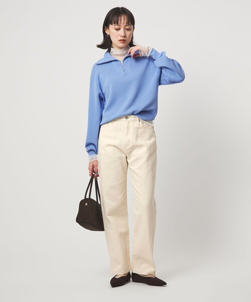 green label relaxing（グリーンレーベルリラクシング）の「［size SHORT/TALLあり］ストレート デニム（デニムパンツ・レディース・オフホワイト/ライトブルー/コバルトブルー・SHORT/34/36/38/40/42/44/46/TALL）」の5枚目の写真