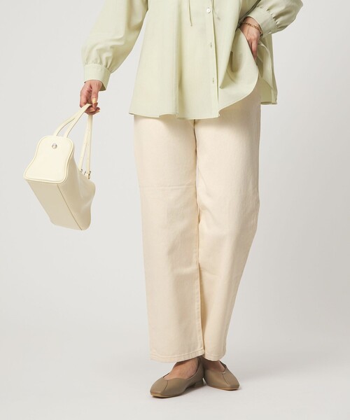 green label relaxing（グリーンレーベルリラクシング）の「［size SHORT/TALLあり］ストレート デニム（デニムパンツ・レディース・オフホワイト/ライトブルー/コバルトブルー・SHORT/34/36/38/40/42/44/46/TALL）」の4枚目の写真