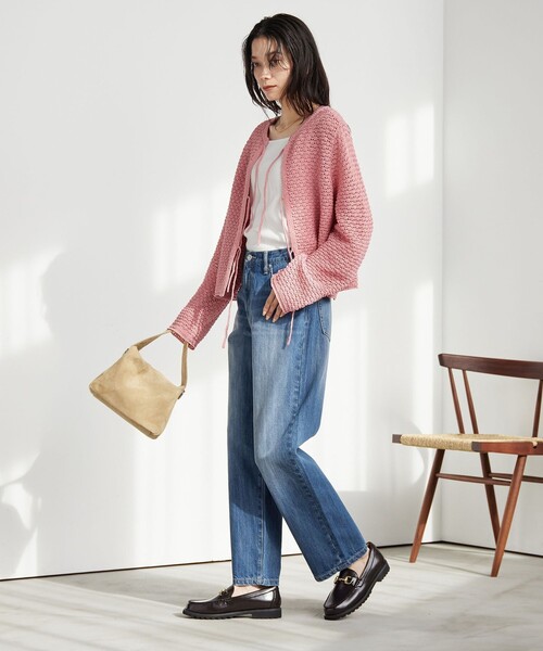 green label relaxing（グリーンレーベルリラクシング）の「［size SHORT/TALLあり］ストレート デニム（デニムパンツ・レディース・オフホワイト/ライトブルー/コバルトブルー・SHORT/34/36/38/40/42/44/46/TALL）」の4枚目の写真
