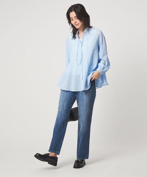 green label relaxing（グリーンレーベルリラクシング）の「［size SHORT/TALLあり］ストレート デニム（デニムパンツ・レディース・オフホワイト/ライトブルー/コバルトブルー・SHORT/34/36/38/40/42/44/46/TALL）」の22枚目の写真