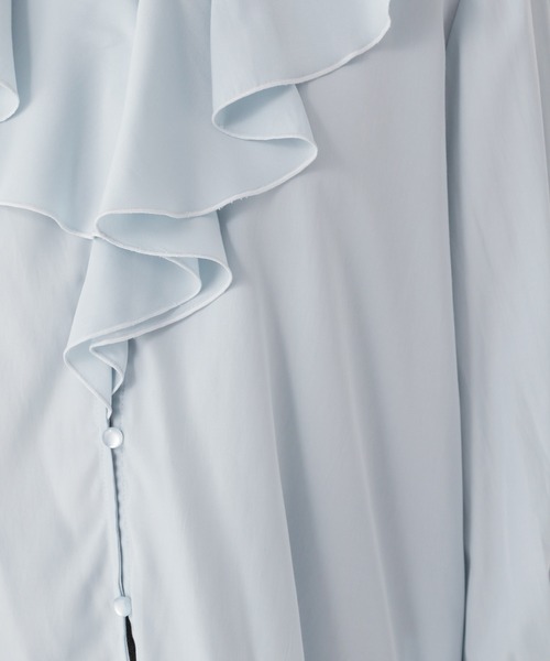 Elura（エルーラ）の「フリルVネックブラウス/634720（シャツ/ブラウス・レディース・オフホワイト/ライトブルー・FREE）」の20枚目の写真