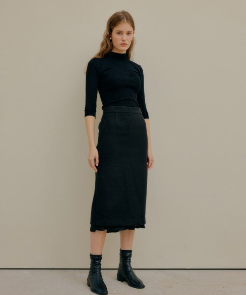 YUPPE(ヨッペ)の「LAYERED SKIRT_BLACK(スカート・レディース・その他・MEDIUM/SMALL)」の1枚目の写真
