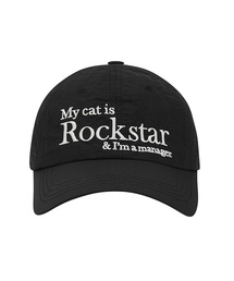 JOEGUSH（ジョーガッシュ）の「Rockstar cat Nylon cap (Black)（キャップ）」