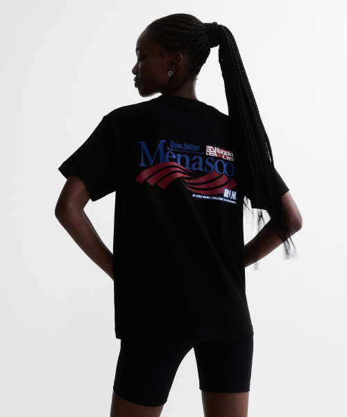 MENASOO(ミナス)の「Twist Track T Shirt_Black(Tシャツ/カットソー・レディース・ブラック・1/2/3)」の4枚目の写真