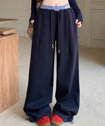 SHOUYO（ショウヨウ）の「ウエスト配色ワイドスウェットパンツ（スウェットパンツ）」
