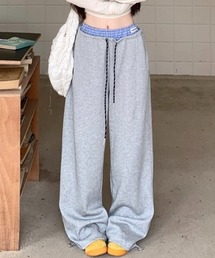 SHOUYO（ショウヨウ）の「ウエスト配色ワイドスウェットパンツ（スウェットパンツ）」