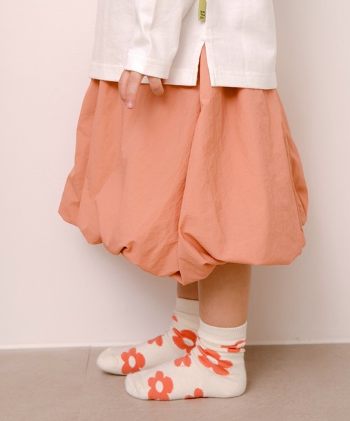 MAKE YOUR DAY（メイクユアデイ）の「7分丈ボリュームバルーンスカート■80～140cm（スカート・キッズ・ベージュ/サーモンピンク/サックスブルー・90/100/110/120/130/140）」の16枚目の写真