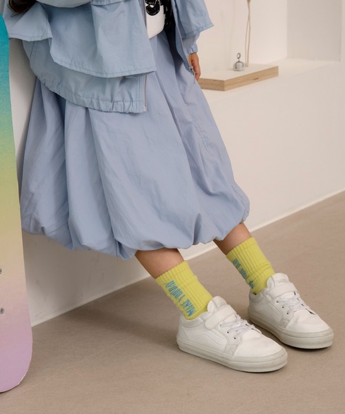 MAKE YOUR DAY（メイクユアデイ）の「7分丈ボリュームバルーンスカート■80～140cm（スカート・キッズ・ベージュ/サーモンピンク/サックスブルー・90/100/110/120/130/140）」の9枚目の写真