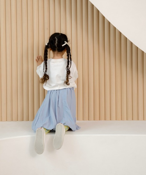 MAKE YOUR DAY（メイクユアデイ）の「7分丈ボリュームバルーンスカート■80～140cm（スカート・キッズ・ベージュ/サーモンピンク/サックスブルー・90/100/110/120/130/140）」の14枚目の写真