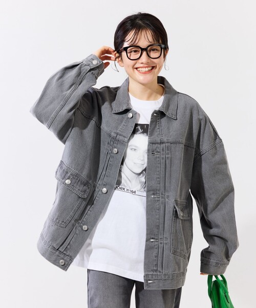 USED リメイクデニムジャケット(グレー)3XL オリジナル リメイク オーバーサイズ ドッキング MA-1 ✕ デニムジャケット - メルカリ