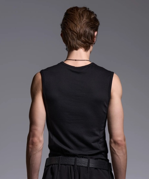 kiryuyrik(キリュウキリュウ)の「Kiryuyrik/キリュウキリュウ/Henry Neck Tank Top / ヘンリーネック タンクトップ(タンクトップ・メンズ・ホワイト/ブラック・SMALL/LARGE/MEDIUM)」の3枚目の写真