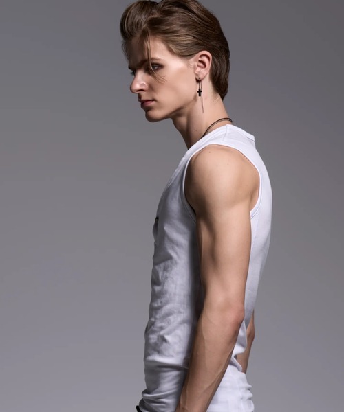kiryuyrik(キリュウキリュウ)の「Kiryuyrik/キリュウキリュウ/Henry Neck Tank Top / ヘンリーネック タンクトップ(タンクトップ・メンズ・ホワイト/ブラック・SMALL/LARGE/MEDIUM)」の6枚目の写真