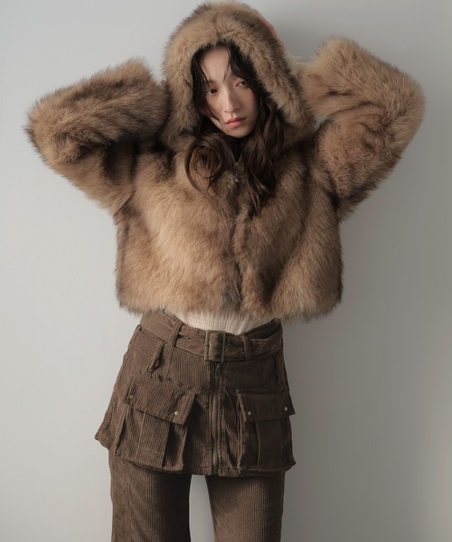 Ulysses（ユリシス）の「レイヤードコーデュロイワイドパンツ（その他パンツ・レディース・ブラウン・L/M）」の12枚目の写真