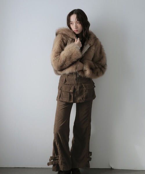 Ulysses（ユリシス）の「レイヤードコーデュロイワイドパンツ（その他パンツ・レディース・ブラウン・L/M）」の13枚目の写真