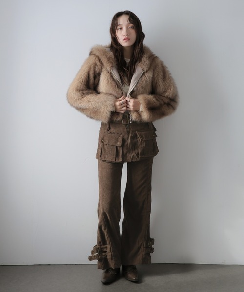 Ulysses（ユリシス）の「レイヤードコーデュロイワイドパンツ（その他パンツ・レディース・ブラウン・L/M）」の14枚目の写真