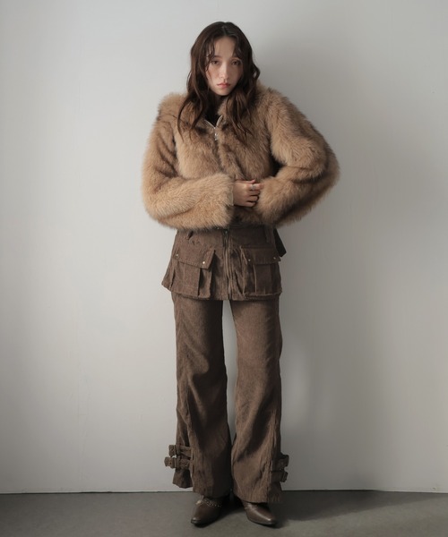 Ulysses（ユリシス）の「レイヤードコーデュロイワイドパンツ（その他パンツ・レディース・ブラウン・L/M）」の15枚目の写真