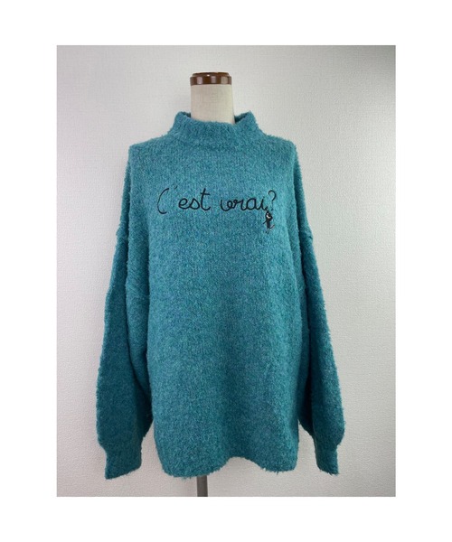 Rydia(リディア)の「ブークレニットコビニャープルオーバー(ニット/セーター・レディース・スミクロ/ブルー系その他/アイボリー・M)」の12枚目の写真