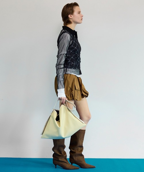 MAISON SPECIAL（メゾンスペシャル）の「Three-Piece Sheer Polo Top/スリーピースシアーポロトップ（ポロシャツ・レディース・ミント/ブルー/ブラック・FREE）」の12枚目の写真